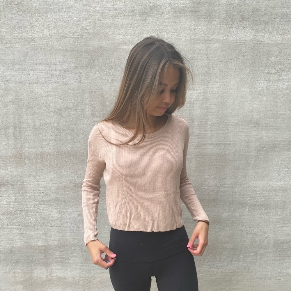 Pink Cropped Sweater